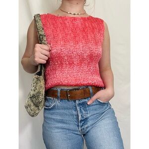 🌱5/$25🌱 Rafael | Y2k Coral Textured Stretchy Tank Top